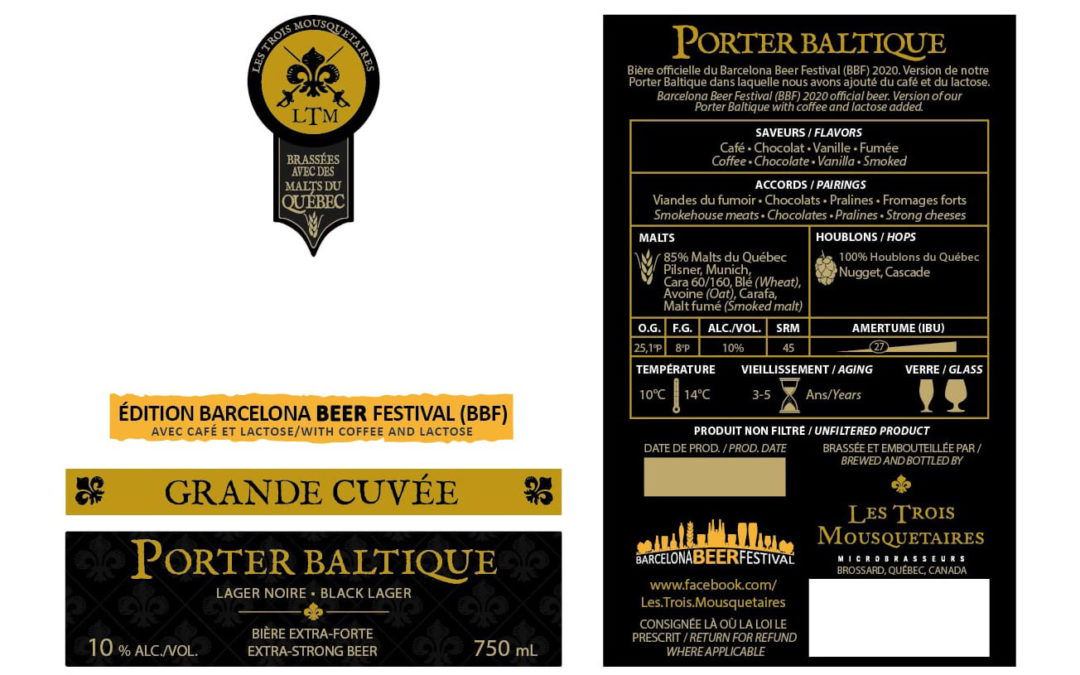 Les Trois Mousquetaires (Quebec) is in charge of the special edition of Barcelona Beer Festival 2020